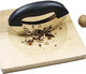 Mezzaluna Chopper And Cutting Board Set - Rocker Knife For One-Handed Cutting Double Blade Mezzaluna Quick Prep Salad Kit