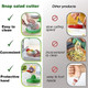 Tofern Snap-On Salad Cutter Bowl And Juicer Multifunctional Fruit And Vegetable Chopper