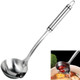 Oil Separator Ladle Stainless Steel Skimmer Spoon – 304 Food-Grade Fat Separator For Soup Hot Pot Broth Stew – Grease Strainer Spoon With Spout Long Handle Dishwasher Safe Rust Resistant