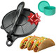 Tortilla Press 8 Inch Cast Iron + Durable Thermal Container – Tortilla Maker For Quesadillas Tacos Flour And Tortillas - Mexican Cookware Ideal Press For Chapati And Roti - Tortilladora Manual
