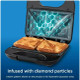 Os.Ter Diamondforce Nonstick Stainless Steel Finish Sandwich Maker Electric Grill