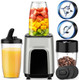 Smoothie Blender 900W Personal Blender And Grinder Combo For Shakes And Smoothies With 3 Non-Bpa Portable Cup For Beans Nuts