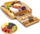 Bamboo Cheese Board And Knife Set: Large Charcuterie Boards Set & Cheese Platter