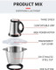Compact Electric Garlic Chopper Meat Mincer And Veggie Chopper 250 Ml Effortless White Mini Food Processor For Precision Chopping Portable And Powerful Kitchen Gadget