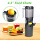 Cold Press Juicer250W Slow Masticating Juicer Machine With Wide 4.3" Feed Chute For Fruits And Vegetableshigh Nutrient Extraction Quiet Operationeasy Cleaning