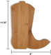 Vastigo Cowboy Boot Shaped Bamboo 9” X 11.25” Serving Cutting Board – Rustic Kitchen Decor And Functional Serving Piece For Cheese Snacks Food Plating Charcuterie And More