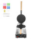 Vevor Commercial Bubble Waffle Maker 1400W Non-Stick Egg Waffle Machine Rotatable 180° For Bubble Puff Temp & Time Control Stainless Steel With Wooden Handlefor Restaurants Snack Bars & Bakery