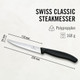 Victorinox 6.7233.6 Swiss Classic Steak Knife Set Ideal For Slicing A Wide Variety Of Steak Cuts Serrated Blade In Black Set Of 6