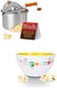 Wabash Valley Farms Gourmet Popcorn Popper Aluminum Popcorn Pot With Nylon Gears And Wabash Valley Farms Large Plastic Bowl For Popcorn