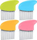 4 Pcs Crinkle Cutter French Fry Potato Slicer Cutters Stainless Steel Waffle Fry Cutters Wavy Chopper For Veggies Fruit Vegetable Potato Carrots Butter Wavy Crinkle Chopper Knife