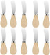 10Pcs Cheese Spreader Knives Stainless Steel Butter Knife With Wooden Handle 4.8 Inch Butter Spreader For Cheese Jam Pastry And Other Kitchen Accessories