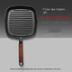 9 Inch Nonstick Grill Pan For Stove Tops Versatile Uncoated Non-Stick Surface Pan Cast Iron Steak Pot Indoor & Outdoor Grilling Clips And Oil Brushes