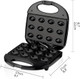 Cookie Maker Electric Walnut Maker Nut Mold Maker Non Stick 110V Electric Oreshki Maker With Double Sided Heat Non Slip Feet For Nuts Cookies Snacks 12 Holes Black