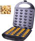Electric Walnut Cookie Maker 24 Holes Mold Maker Electric Walnut Snacks Maker Mini Nut Machine Sandwich Iron Electric Nut Mold Maker Oreshek Non-Stick Easy To Clean Black