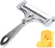 Stainless Steel Wire Cheese Slicer Adjustable Handheld Cheese Cutter Premium Block Cheese Shaver Cutters With Wire Eavy Duty Stainless Steel Wire Cheese Slicer (Silver)
