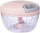Manual Garlic Chopper 500Ml Pink Cover Abs Resin Hand Pull String Chopper For Crushing Vegetables And Spice (Pink)