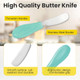5Pcs Multi-Color Butter Knife Spreader Set Stainless Steel Butter Knife Porcelain Handle Cheese Spreader For Kitchen Baking Dips Jams