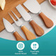 Yuanqian Cheese Knife Set With Acacia Wood Handles - Cheese Knife Spreader Fork Slicer - Mini Stainless Steel Cheese Tools For Charcuterie Boards (4Pcs/Set S)