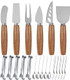Charcuterie Board Accessories Spreader Knife Set Cheese Butter Spreader Knife Charcuterie Utensils With Wooden Handles Mini Serving Tongs Spoons Forks For Party Wedding Christmas (Option 3)