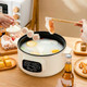 Hot Pot Electric With Steamer 3.2Lportable Hot Pot With Delay Timer Function Multifunctional Non-Stick Ramen Cooker For Steak Pasta Hot Pot Ramen Quick Heating And Overheat Protection