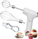 Electric Hand Mixer Mini Turbo Mixer Electric Handheld Cordless Hand Mixer Cordless Kitchen Blender With 2 Stainless Steel Accessories For Cookies Brownie Whipping Cakes Dough Batters Green