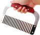 Stainless Steel Crinkle Cutter Wavy Chopper Knife Wavy Rotary Cutter With Steel Blade Wooden Handle For Veggies Fruit Carrot Onion Potato