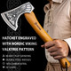 NedFoss 13" Valkyrie Viking Axe Handmade Viking Hatchet with Leather Sheath High Carbon 1055 Steel Blade Premium Viking Axes Design for Camping Bushcraft Hatchet Collection Gift for Men Women
