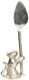 Mouse Hugging Handle Silver Tone 7 X 2 Inches Stainless Steel Cheese Serving Knife