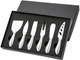 Cheese Knife Set – 6-Piece Stainless Steel Charcuterie Knives With Box – Perfect For Cheese Boards Cutting & Serving (Rainbow)