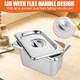 8 Set Set Stainless Steel Hotel Pans With Lids 1/9 Size X 4 Inch Deep Steam Table Pan Stackable Commercial Anti Jam Metal Steam Tray Catering Food Storage Steel Pan For Home Restaurant Buffet