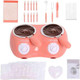 Candy Chocolate Melting Pot Electric Fondue Pot Set Double Chocolate Melting Pot Butter Cheese Melt Warmer Pink For Home Parties With Tool Chocolate Melting Pot Fondue Mini Fondue Candy Maker