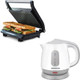 Aigostar Panini Press Grill Sandwich Maker And Small Mini Electric Kettle 1L 1100W