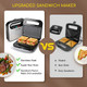 Aigostar Toaster 2 Slice And Sandwich Maker Retro Extra-Wide Slot Toasters Best Rated Prime For Toasting Bagels Breads Sandwich Panini Press Grill 3 In 1 Waffle Maker With Removable Non-Stick Plat