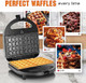 Aigostar Sandwich Maker Bullet Blender For Shakes And Smoothies 3 In 1 Panini Press Grill Waffle Maker With Removable Nonstick Plates Personal Blender For Kitchen