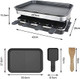 Indoor Grill Smokeless Korean Bbq Grill 2 In 1 Griddle Electric Grill Raclette Table Grill Kitchen Appliances With 8 Mini Grill Cheese Pans Christmas Removable Non-Stick Temperature Control1500W
