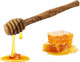 Aramedia Olive Wood Honey Dipper - Handcrafted 6" Drizzler Perfect For Serving Honey Syrups And Sauces Eco-Friendly Kitchen Tool With Unique Grain Patterns