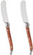 Stainless Steel Butter Knives With Wooden Handles Multipurpose Cheese Butter Spreader Ideal For Cold Butter Jam Pastry - Butter Spreader Knives For Kitchen Breakfast Parties Pack Of 2