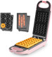 Aroma® Swap & Flip Waffle Maker With Removable Plates: 3-In-1 Panini Press Mini Donut Maker And Waffle Iron