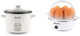 Aroma® Housewares Mini Rice & Grain Cooker And Egg Cooker Bundle - Cook Rice Grains Soup And Boil Eggs Includes 4-Cup (Cooked) Rice Cooker (Arc-302Ng) And Xl 7-Egg Capacity Steamer & Poacher