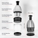 Basswood Vegetable Chopper - Onion Chopper - Pro Food Chopper - Veggie Chopper - Vegetable Chopper With Container - Hand Chopper - Slicer Dicer Cutter