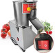 120Kg/H Commercial Food Processor Machine 110V 600W High Power Electric Vegetable Meat Chopper Grinder Stainless Steel Adjustable Thickness Food Slicer - 110Volt Granular Type