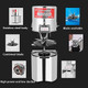 120Kg/H Commercial Food Processor Machine 110V 600W High Power Electric Vegetable Meat Chopper Grinder Stainless Steel Adjustable Thickness Food Slicer - 110Volt Granular Type