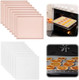8 Pack Pink Silicone Dehydrator Trays For Liquids And 8 Pcs White Mesh Dehydrator Sheets Nonstick Fruit Leather Trays Multi-Purpose Reusable Mats/Liners For Jerky Fruit Meat Herbs Vegetables Cracker