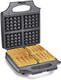 Bella Classic Waffle Iron 4 Square Belgian Waffle Maker Non-Stick Extra Large Plates For Easy Cleanup Cool Touch Handles Stainless Steel Black 1400W