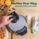Bella Xl Electric Ceramic Titanium Griddle And Belgian Waffle Maker Bundle Make 15 Eggs Or Pancakes At Once Non-Stick Coating Rotating Function