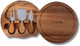 Acacia Wood Brie Cheese Knife & Charcuterie Set - 7.5 X 7.5 X 1.3 Cutting Board - Premium Serving Set - Elegant & Durable Design For Entertaining