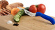 Berox Chef Junior 5 Inches Blade Kitchen Cutting Slicing Knife Offset Handle (Blue)