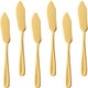 Stainless Steel Cheese Dessert Knives Set Of 6 Breakfast Butter Knife Slicer Sandwich Spreader(Gold)