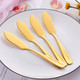 Stainless Steel Cheese Dessert Knives Set Of 6 Breakfast Butter Knife Slicer Sandwich Spreader(Gold)