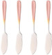 Stainless Steel Butter Cheese Spreader Knife Gradient Rose Gold Breakfast Butter Dessert Knives Set of 6 Kitchen Slicer Sandwich Spreader for butter dish